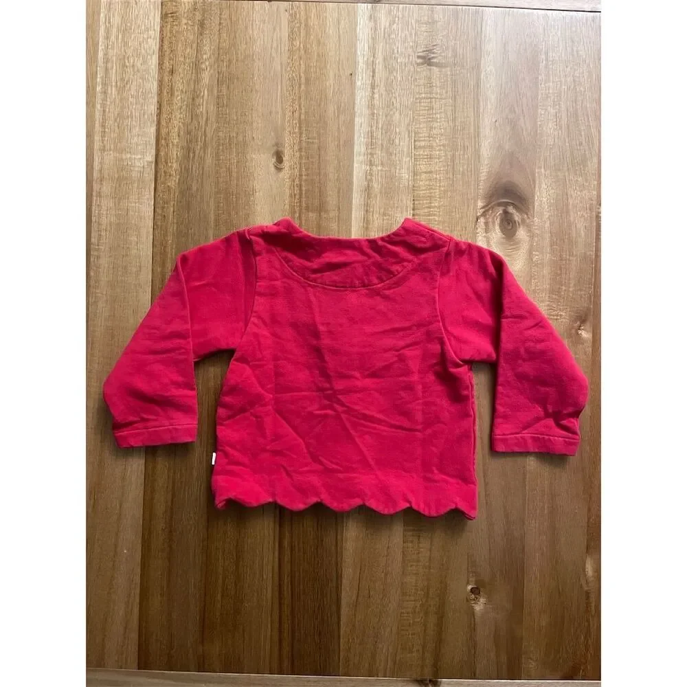 Jacadi Baby Girl Red Pink Fuchsia Cardigan Size 24 Months - Picture 5 of 5